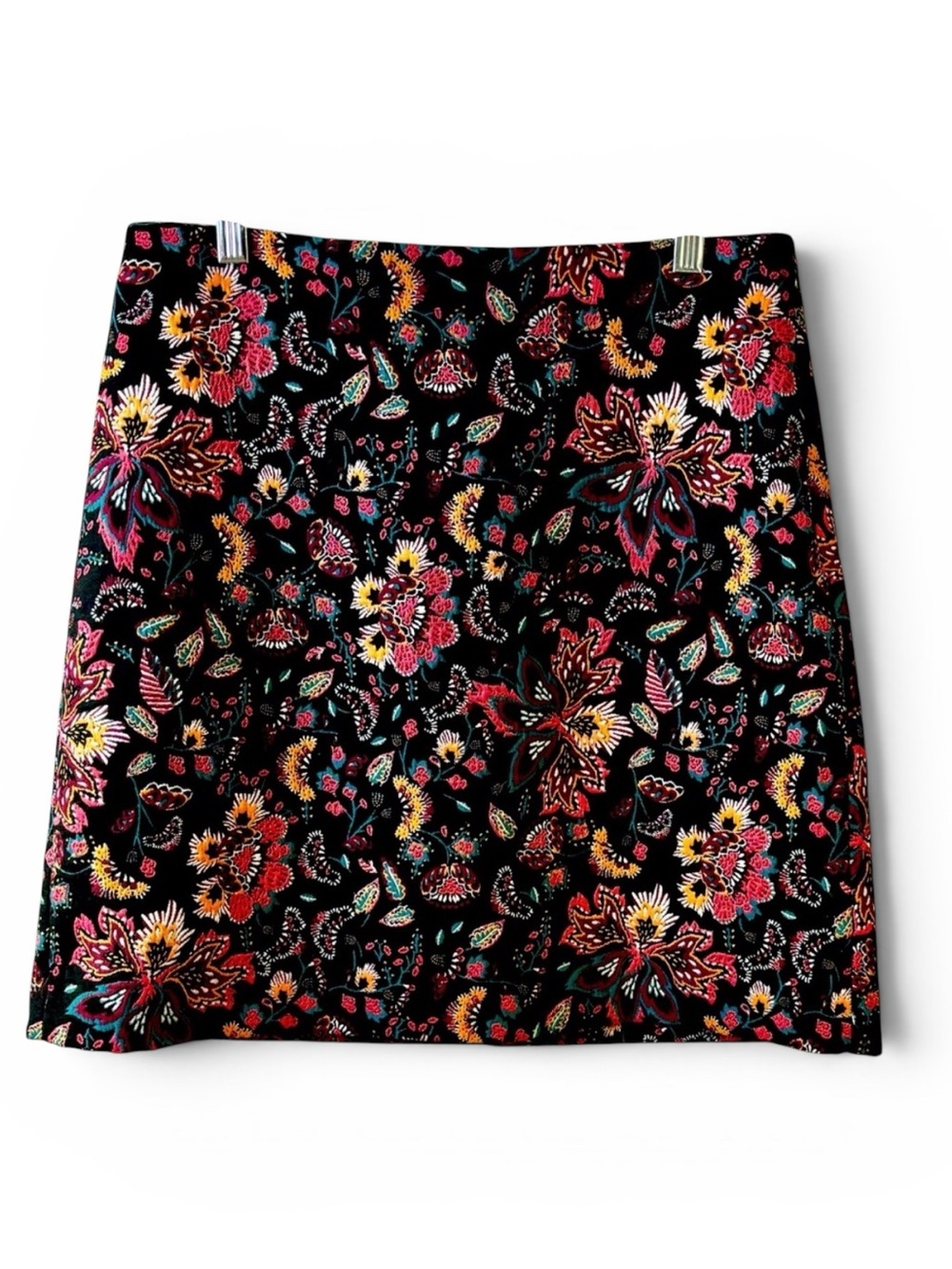 LOFT‎ Jacquard Floral Print Side Zip Fully Lined Skirt size 8T